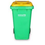 120L Wheelie Bin | 120L Hazchem Wheelie Bin | 120LG-Y | Lime Green Bin with Yellow Lid | Wheelie Bin for Chemical Spill Kits | Ecospill Brisbane Sydney Melbourne Perth Canberra Australia